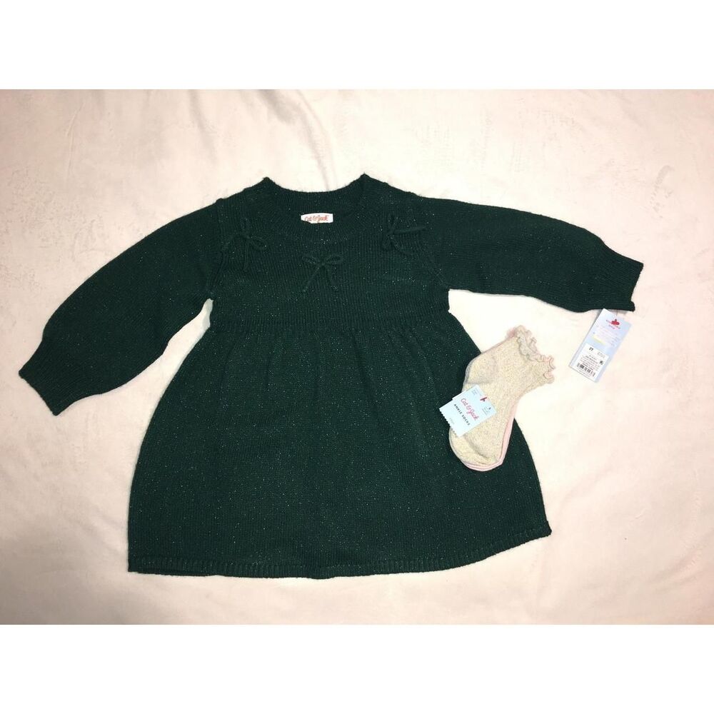 Cat-jack Green and Cream Dress